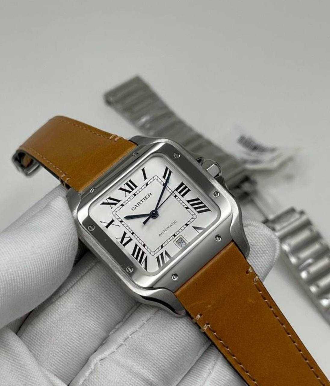 CARTIER Santos de Cartier Silver Dial AT Men's Watch