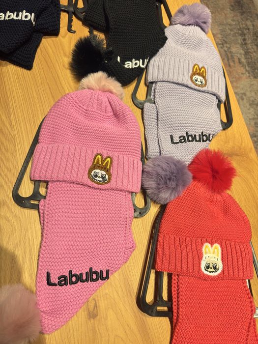 Set de copii -Labubu Lila,roz deshis, roz normal., Bleo si negru