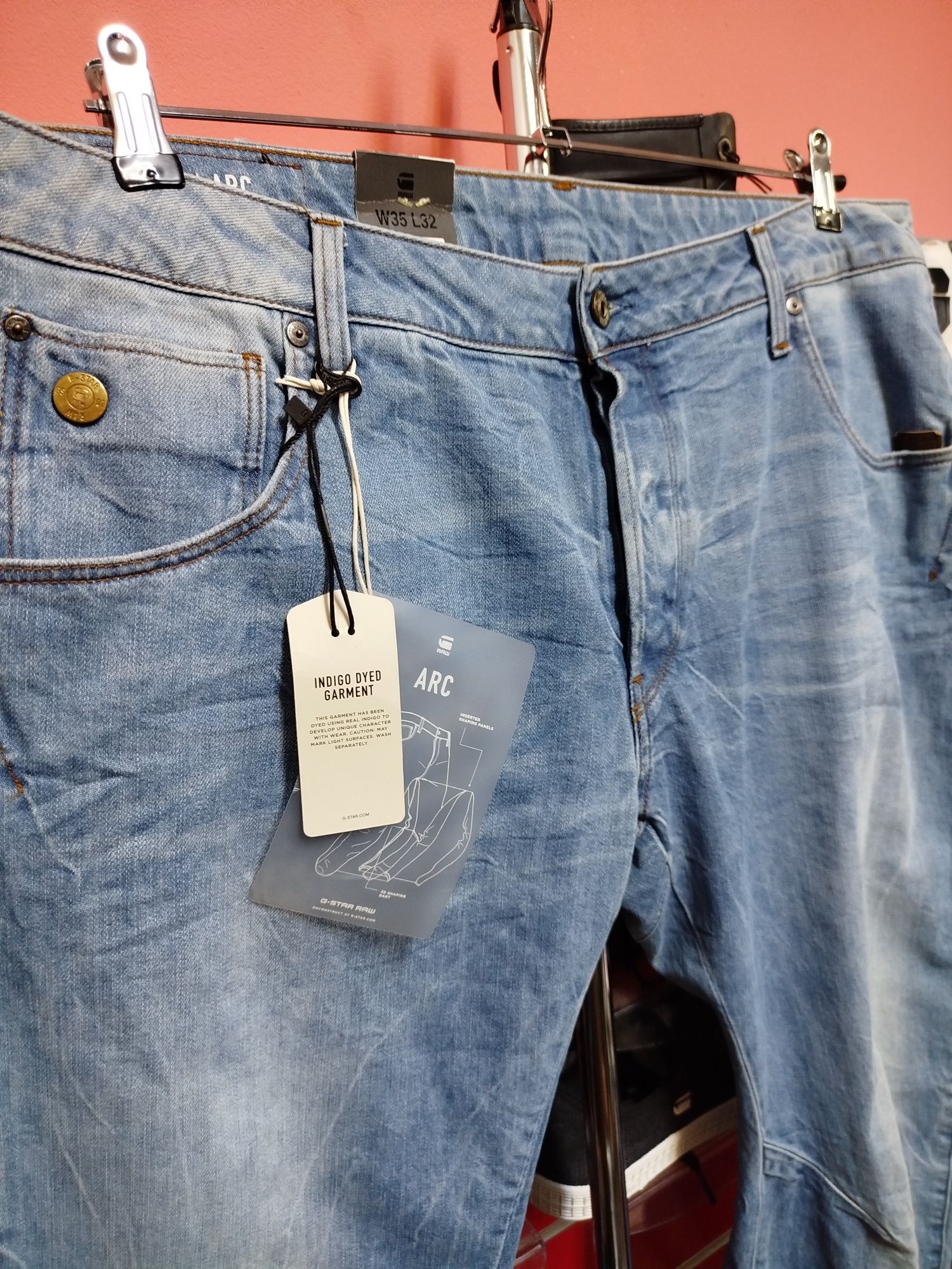 Оригинални дънки G-star Raw Arc 3D Slim W35 , W36 нови мъжки еластични