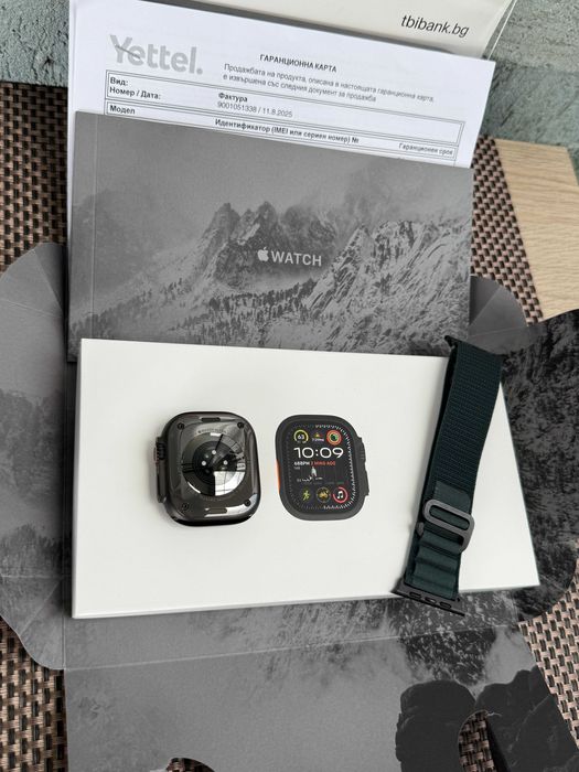 НОВ! 24М Гар. Apple Watch ULTRA 2 Лизинг от 45лв/м 49mm Black Titanium