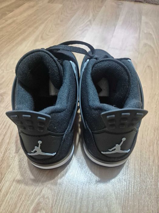 Pantofi sport Jordan 4 black canvas