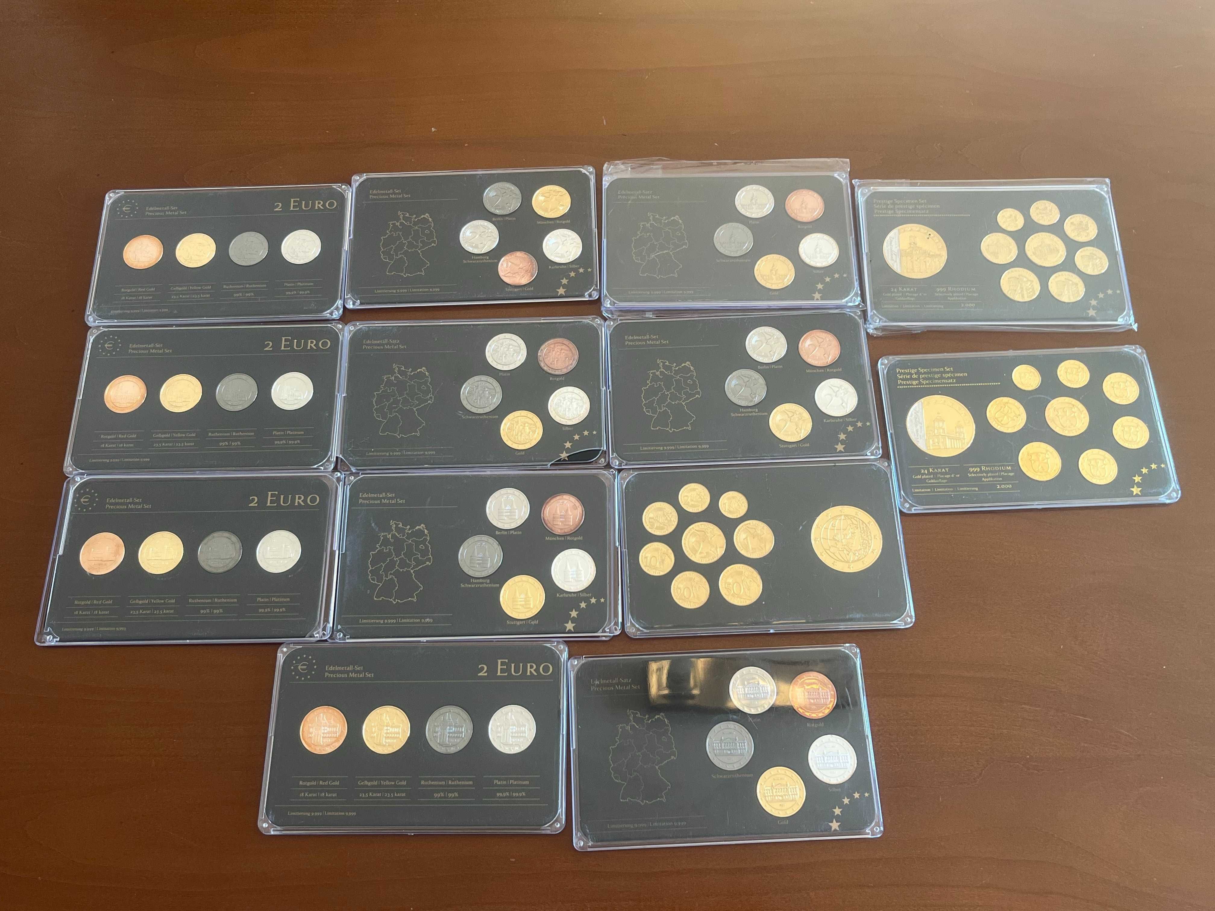Colectie lot monede medalii placare cu aur galben rosu ruteniu platina