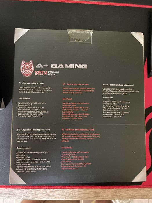 2 bucati Casti gaming cu microfon A+ Seth