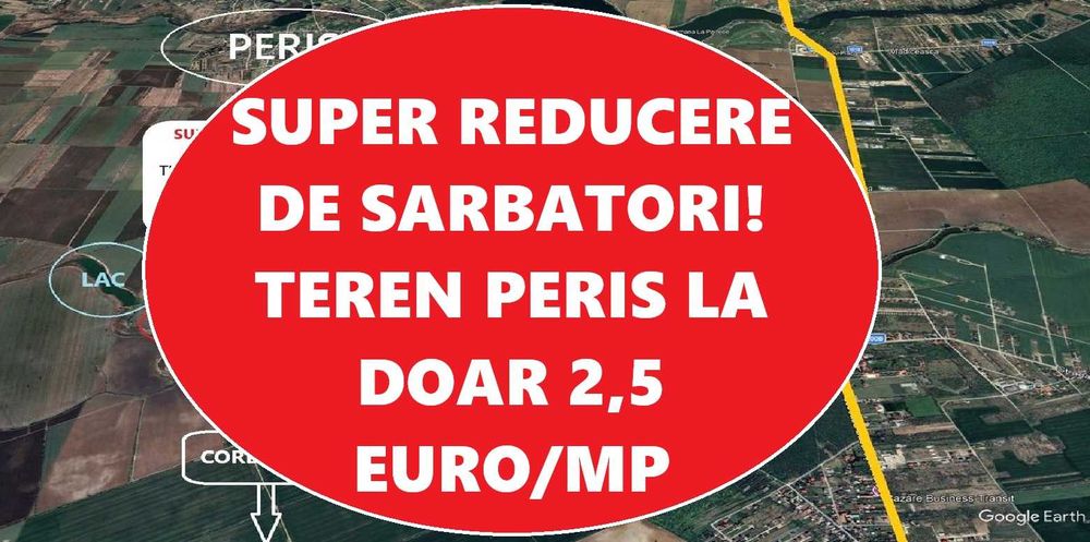 Teren 4200mp, lângă lac, pădure–SUPER PREȚ:2,5€/mp, direct proprietar!