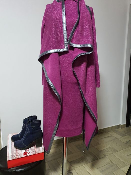 Cizme piele naturala întoarsă ceruita, toc comod