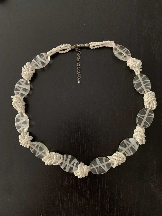 Colier margele albe Meli Melo