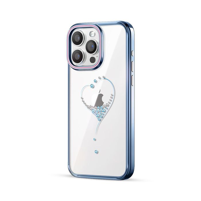 Лицензиран твърд кейс kingxbar wish с кристали swarovski за iphone 15,