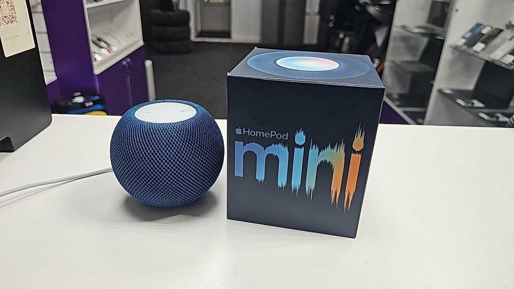 HomePod Mini, синий — компактная умная колонка Apple