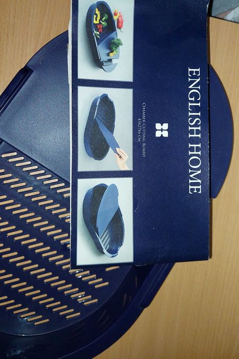 tocator cu tava si strecuratoare English home 43x27x6 cm