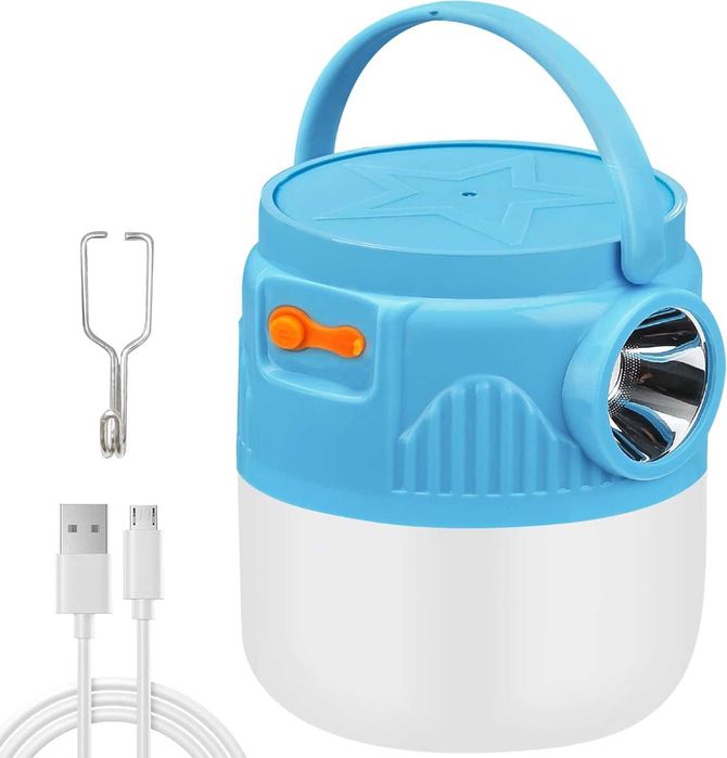 Lampa camping, drumetii, usb, 3 moduri, 800 lumeni sau solara