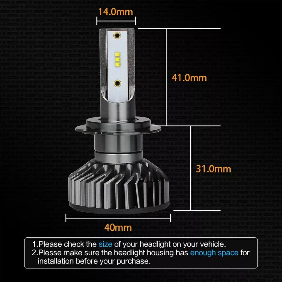 Set Becuri Led H7,H1,H11 Zdatt Luxeon Zes 20000LM