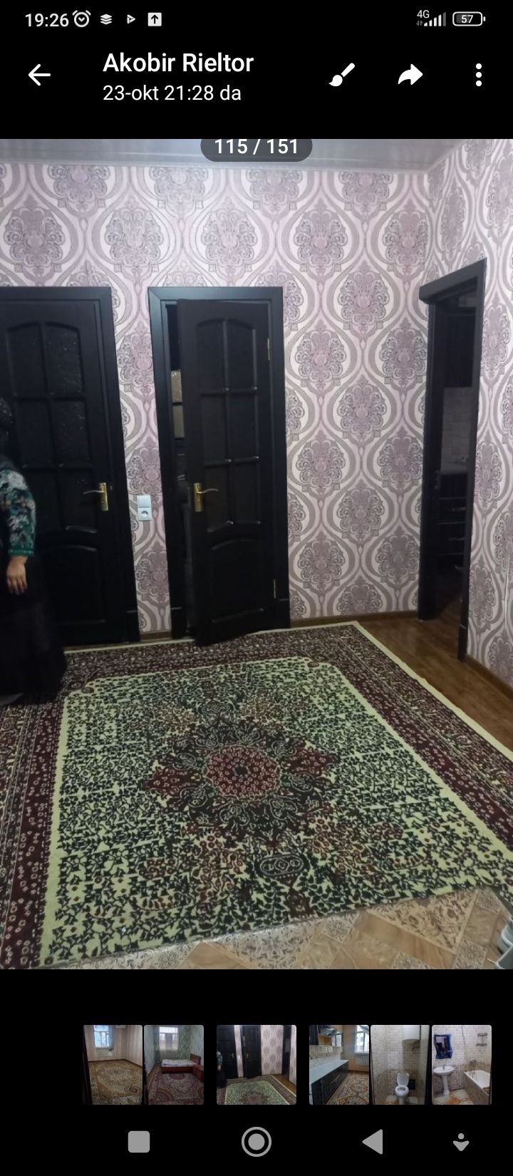 3 хоналик квартира ижарага берилади,айёл кизларга шерикчиликка.