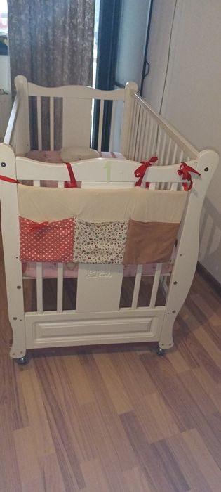 Pătuț bebelusi cu saltea și accesorii