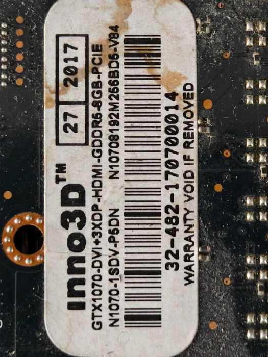 Видеокарта NVIDIA Inno3D GTX1070