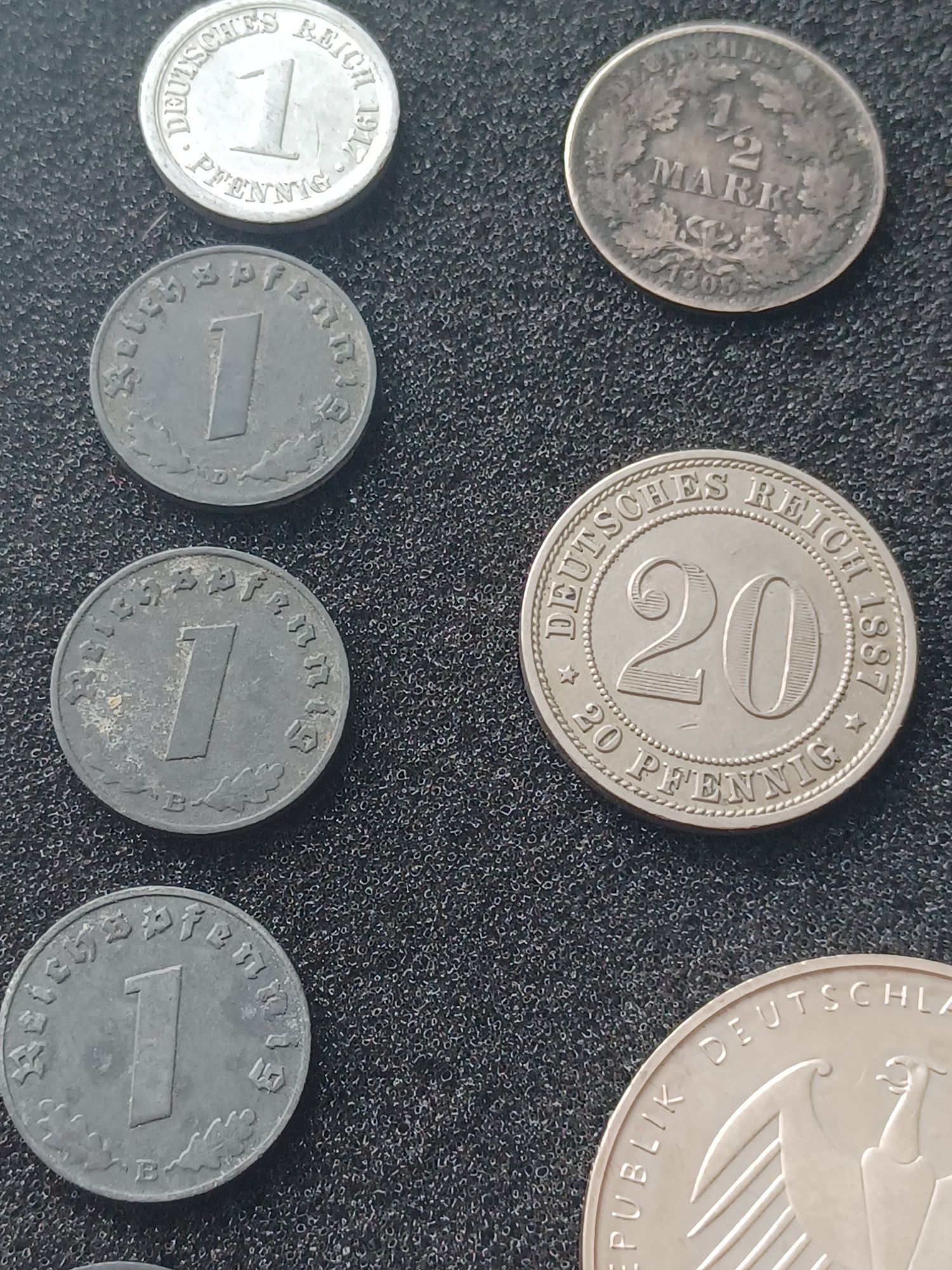 Colectie monede Germania 1 marca, 2, 3, 5 marci, pfennig 3. Reich