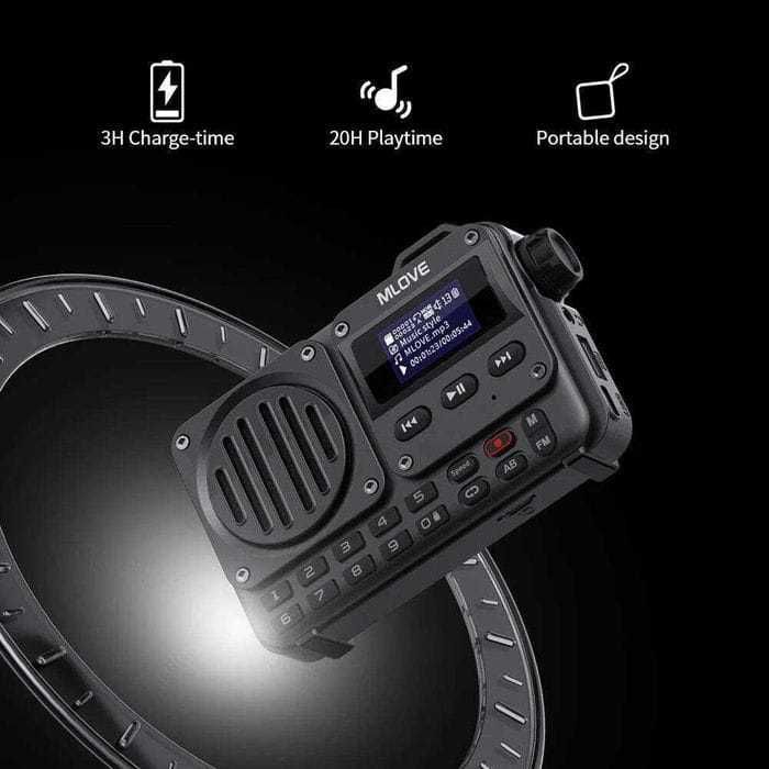Radio Digital cu Afișaj MP3 Bluetooth Recorder USB Card Acumulator Nou