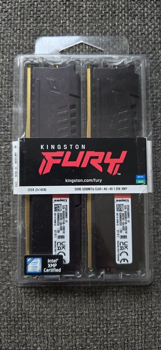 Kit Memorie Ram Kingston Fury Beast 32Gb DDR5 5200Mhz CL40 Dual