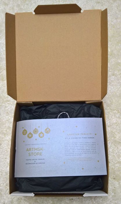 Set cadou ingeras pictat cu foita de aur