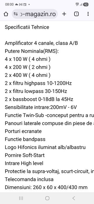 Amplificator Hifonics Zeus Zxi 6404