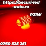 Bec Led P21W-BA15S-1156 Can-bus/Lumină Roșie(Stop Frână,ceață, poziții