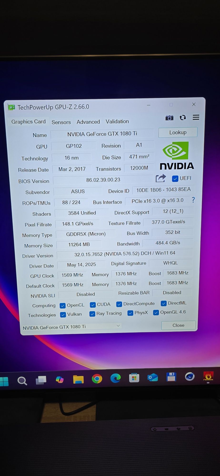 Asus Rog Strix GTX 1080TI