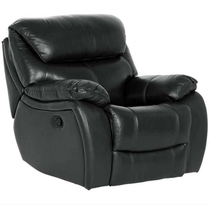 Черен кожен фотьойл