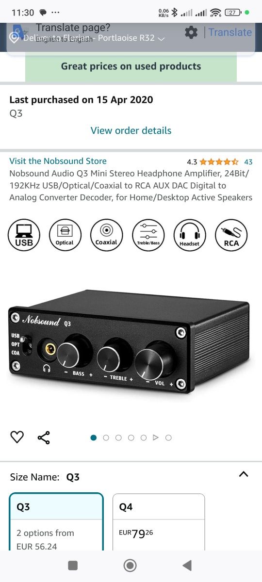 DAC Nobsound Audio Q3