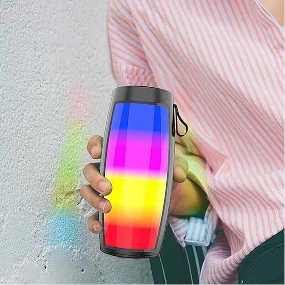 Преносима LED Bluetooth тонколона ZQS1202, Micro SD, USB, FM радио