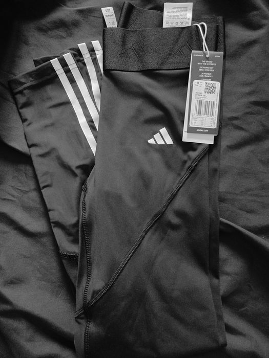 Colanți Adidas Hyperglam IN9298 negri, talie înaltă, mărimea XS (noi,