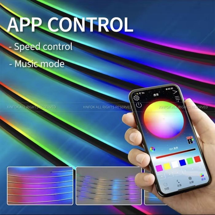 Kit Lumini Ambientale 4in1 Acrilice Benzi Symphony RGB Aplicatie USB