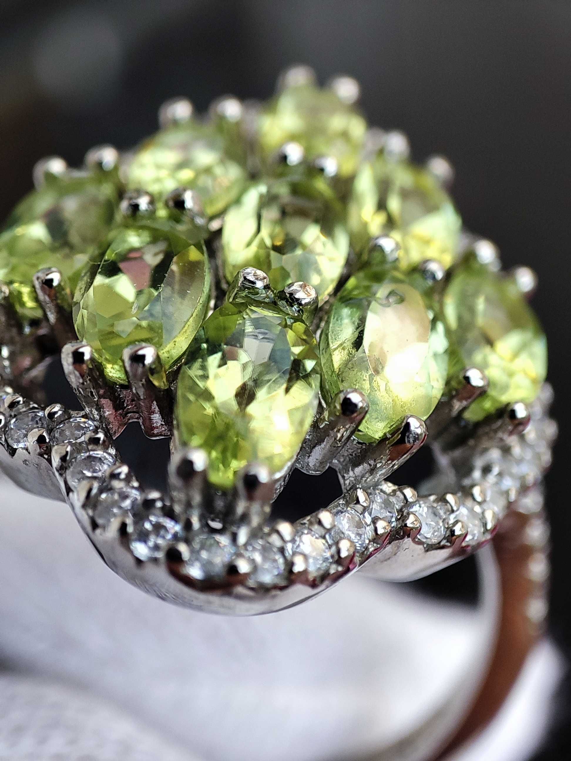 925-Inel Argint Cu Peridot Masura 11