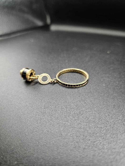 Hope Amanet P5-Inel de aur cu pietre pentru barbati 14K-3.61 Gr