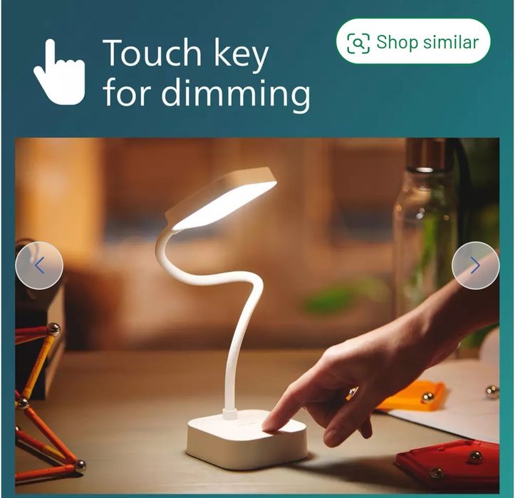 Philips LED настолна лампа Rock 5W, USB