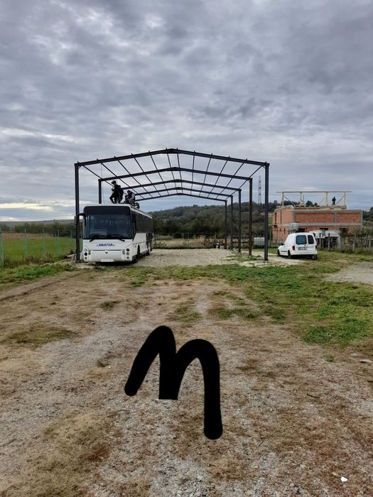 Vand hala metalica 10x10m Complecta la cheie 
- cuzineți (piloni)
-str