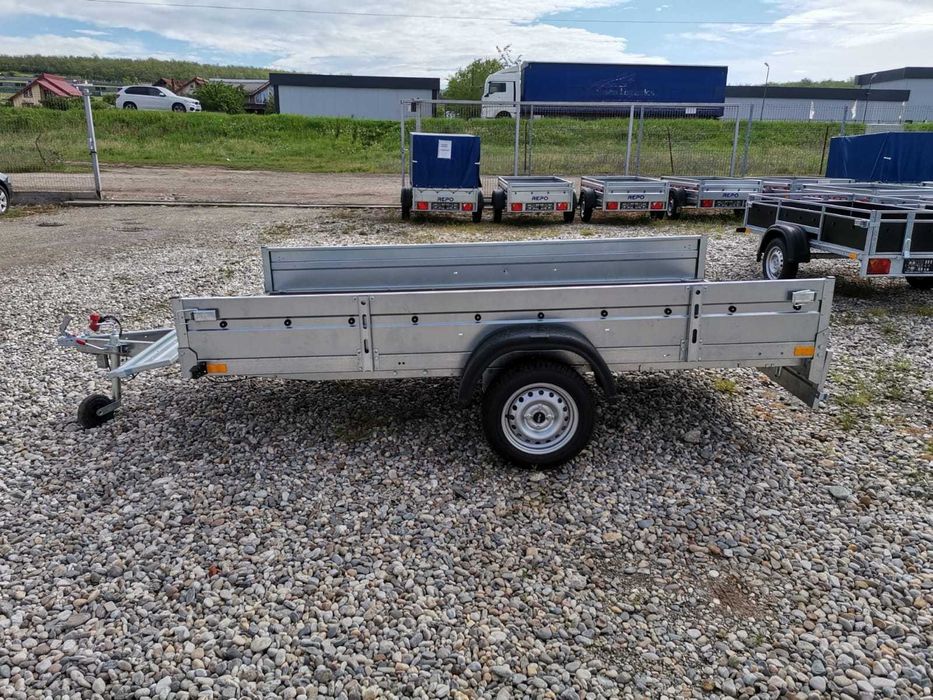 Remorca Auto 750 KG Repo Atv Moto cu Prelată Dublu Ax Platforma