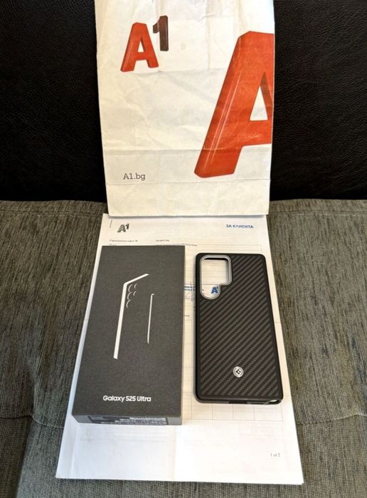 КАТО НОВ 256GB Samsung S25 Ultra A1 Гаранция 2027г. Black / Черен