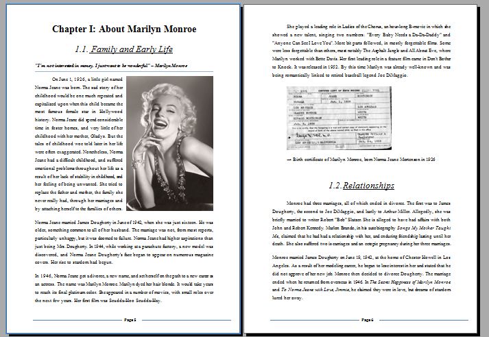 Marilyn Monroe sau alte tematici - Atestat Engleza