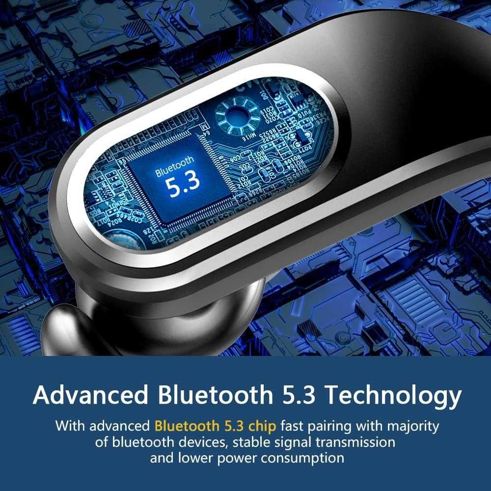 Rulafiss Q28 Безжичи слушалки, спортни Bluetooth 5.3