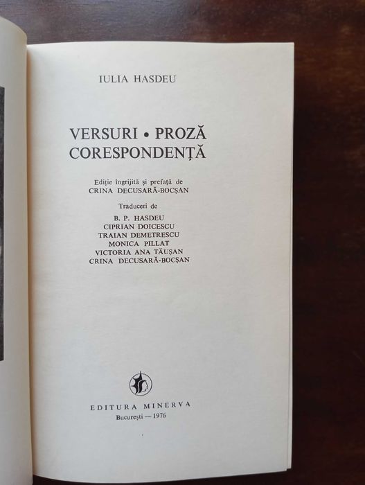 Iulia Hasdeu - Versuri, proza, corespondenta