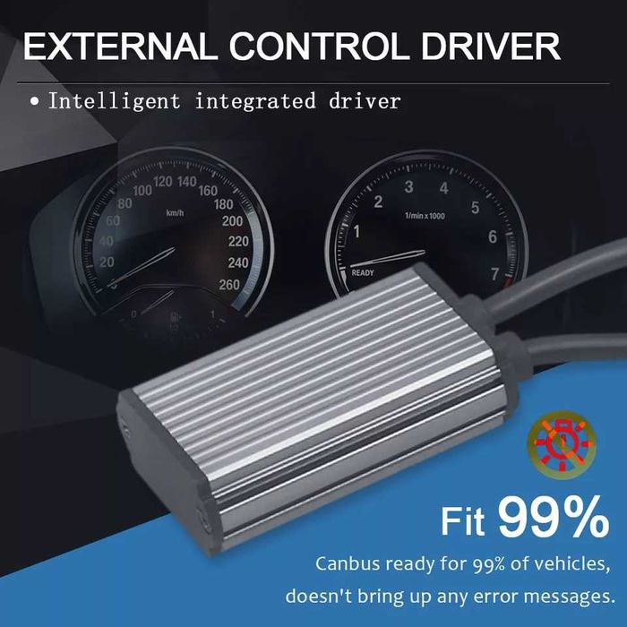 Set 2 becuri cu led H7 9-36V, model V20 , 120w 12000lm 6000k, CANBUS