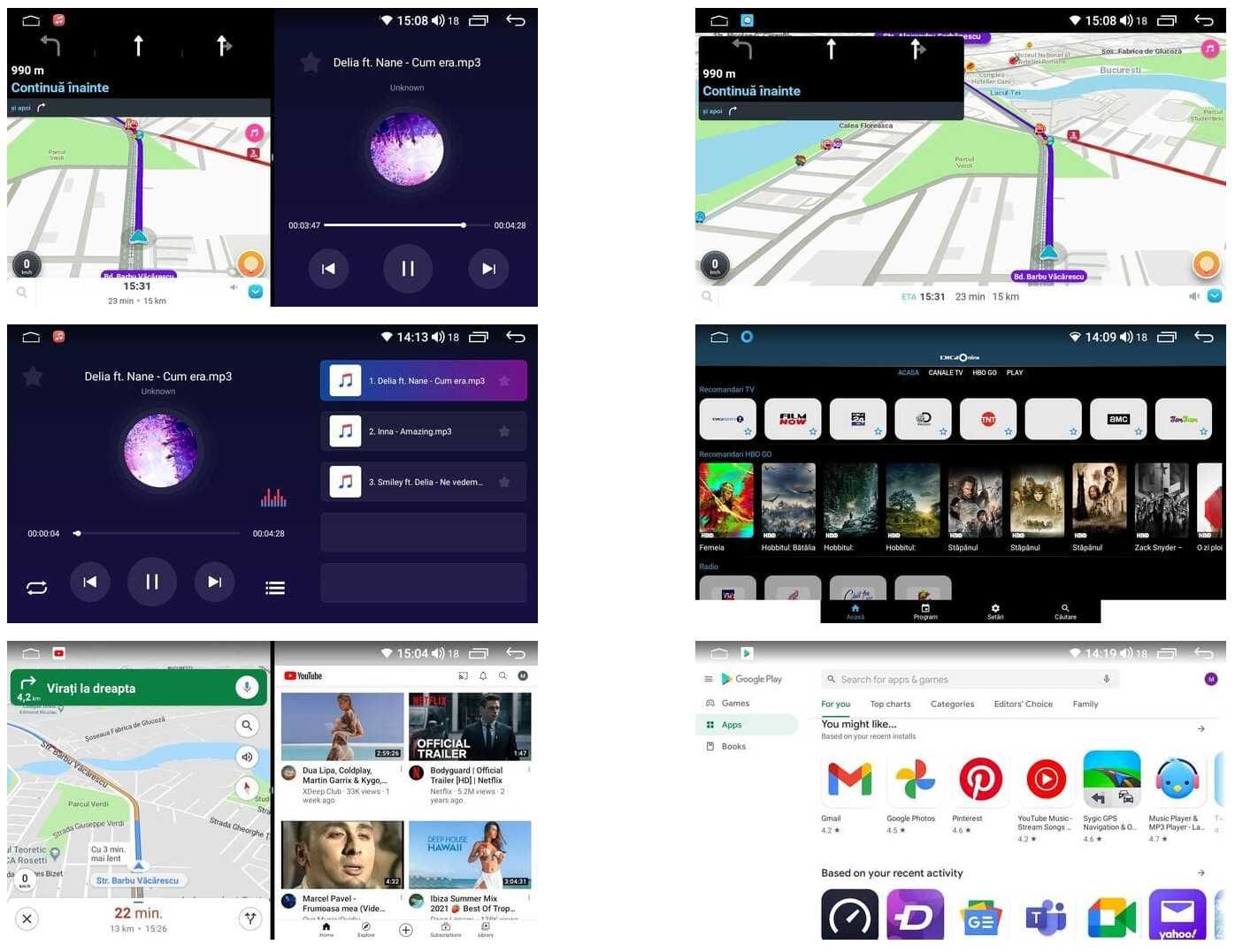 Navigatie Android ,4GB RAM,32GB Stocare,Display HD QLED 9",slot SIM 4G