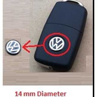 Emblema adeziva cheie V-W 14mm.fond negru! Noi