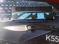 Нож със стомана D2, дръжка G10 и карбон