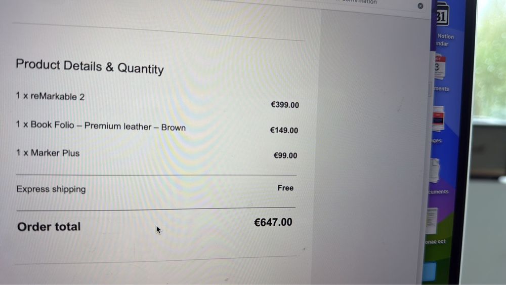 remarkable 2 cu pen si husa de piele originala