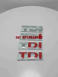 Emblema Tdi Crom Tdi Cu Di Rosu Metalica Vw