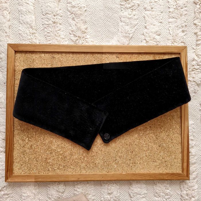 Centură elegantă din catifea neagră, accesoriu statement, vintage look