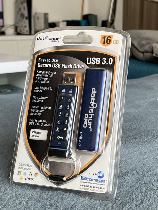 Secure USB 3.0 Flash Drive 16 GB by Datashur Pro