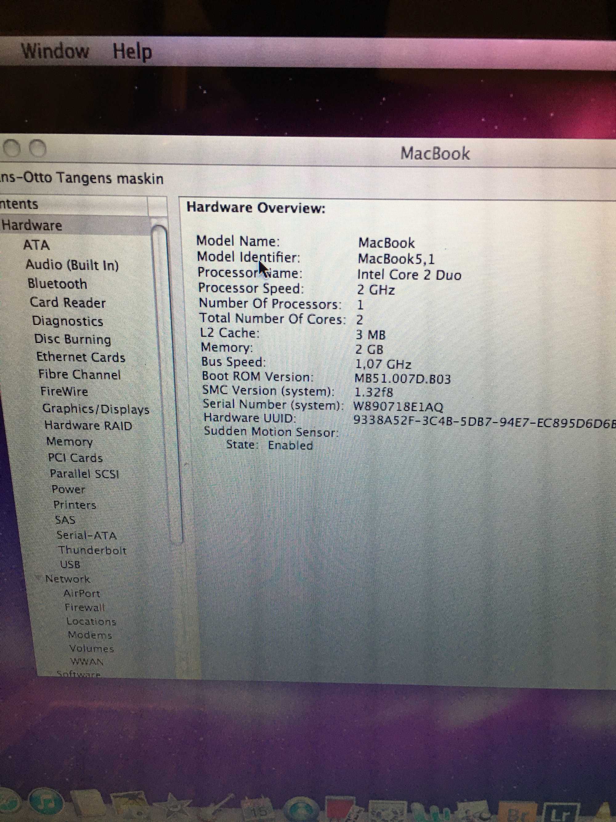 macbook 2ghz ,4gb ram ddr3