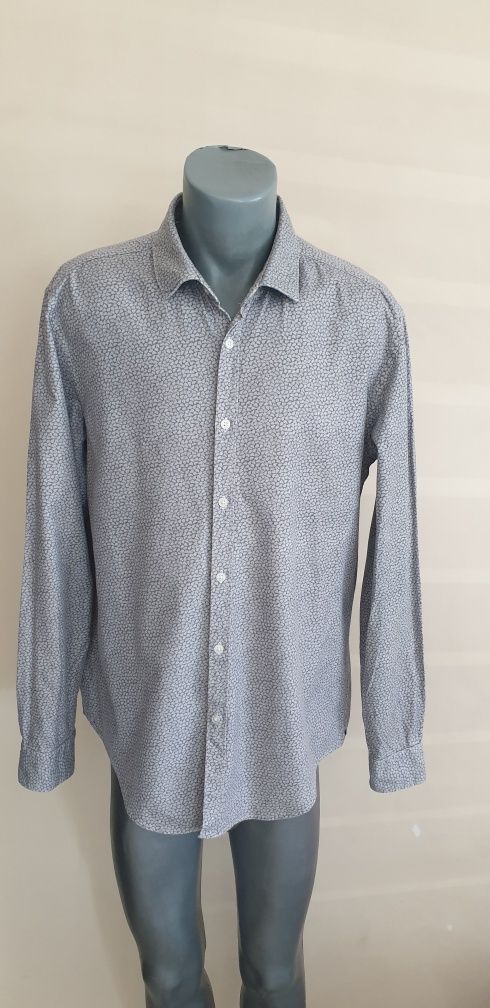 Hugo Boss Rikki Slim Fit Cotton Bamboo Mens / XL  ОРИГИНАЛ! Мъжка Риза
