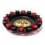 Joc de baut tip ruleta, cu roata pivotanta, pahare si bile 30 x 30 cm